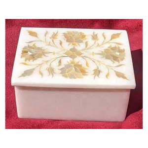 Caja de joyería decorativa de madre de perla, color amarillo Natural - Product Image 1