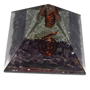 Best Value of Orgone Amethyst Pyramids with Crystal Point : Orgone Amethyst Pyramids with Crystal Point for Sale - Product Image 1