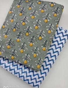 Kurti Material Sanganeri Fabric Hand Block Print Beautiful 100% Pure Cotton Fabric Hand Made Cotton Fabric HGGSH789 - Product Image 1