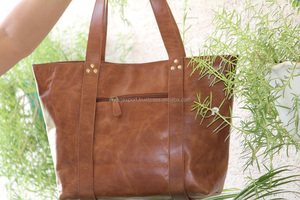 Sac à main rétro en cuir naturel pour femmes, fourre-tout élégant, imitation Grain - Product Image 5