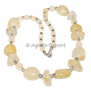 Collier de Quartz en cristal naturel, pierre précieuse pour cadeau de mariage, vente en gros - Product Image 1