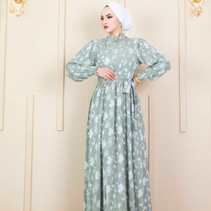 <span class=keywords><strong>Bella</strong></span> tunica di lino semplice da donna musulmana di alta qualità abbigliamento islamico modesto abito Abaya Hijab abiti tradizionali turchi - Product Image 4