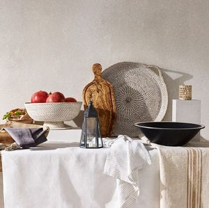 Panier rond en rotin blanc, vente en gros, pour décoration de maison, luxe fabriqué au Vietnam, - Product Image 3