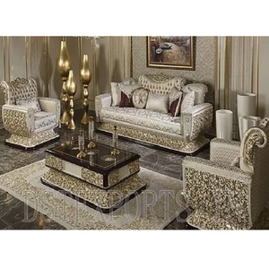 Impresionante mueble tallado en plata para sala de estar, mueble italiano dorado y plateado - Product Image 1