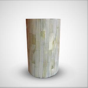 Florero con incrustaciones de hueso para flores secas en forma de cilindro y forro Diseño de incrustaciones de hueso para sala de estar Hogar Hotel Oficina - Product Image 1