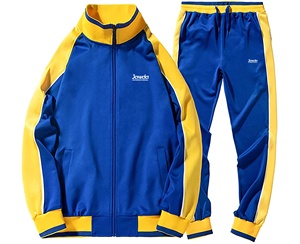 Survêtement décontracté pour homme personnalisé 2023, fermeture éclair, grande taille, 100% polyester, uni, nouvelle mode, vêtements de sport pour l'entraînement hivernal - Product Image 1