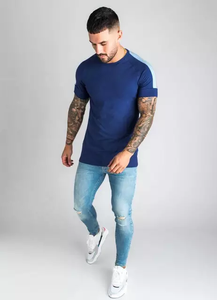 Vente directe d'usine personnalisé hommes grande taille T-Shirt de gymnastique coupe musclée à manches courtes tissu de jersey respirant Techniques lavées - Product Image 6