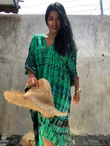 Main Tie Dye Kaftan Robe Simple Élégant Élégant Robe De Vacances Robe De Soirée Coupe Lâche Quotidien Fête Vacances Dîner Femmes Kaftan - Product Image 3