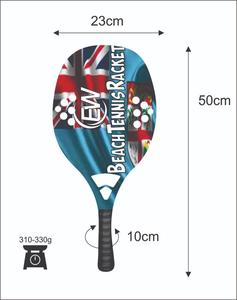 Raquettes de beach tennis sur mesure pour padel/spaddle, logos personnalisés, combinaisons de couleurs, poignée en fibre de carbone, face de 22 mm, poids 320-340 g - Product Image 2