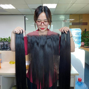 Cabello humano liso de hueso vietnamita, superdoble estiramiento, vendedor de cabello virgen Alineación de cutícula, mechones de cabello vietnamita sin procesar - Product Image 1