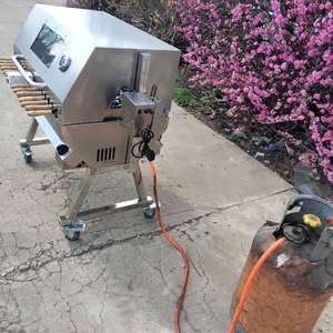 เตาบาร์บีคิวถ่านเหล็กพรีเมียม HDL07 พร้อมเตาไฟฟ้าสำหรับย่างหมูแบบหมุน ขาย - Product Image 4