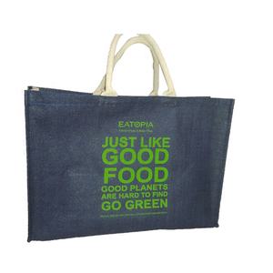 Vente en gros directe d'usine de sac fourre-tout en jute de qualité PARAMOUNT sac à provisions écologique réutilisable imprimé personnalisé sans fermeture - Product Image 4