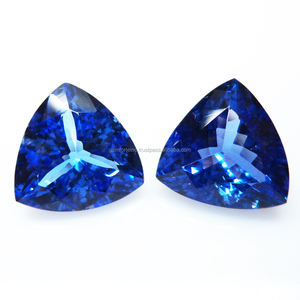 Piedra preciosa de tanzanita azul 6x6mm corte facetado FORMA DE trillón piedras preciosas semipreciosas sueltas piedra azul oscuro Natural tanzanita a granel - Product Image 1