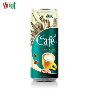 Boîte VINUT de 320ml (étamée) boisson au café cappuccino-100% grains d'arabica, fabrication au Vietnam, prêt à boire - Product Image 1