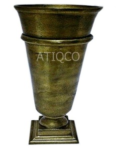 แจกันดอกไม้โลหะอะลูมิเนียมดีไซน์โบราณลวดลายดอกไม้ทำมือสวยงามทันสมัยและเรียบง่าย - Product Image 5