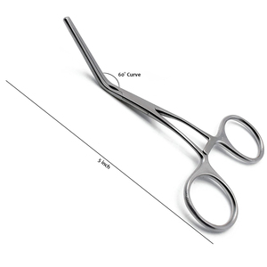 คีมหนีบเด็ก DeBakey ขนาด 5 นิ้ว ทำจากสแตนเลสสตีล แบบใช้มือ งอ 60 องศา สำหรับใช้งานได้หลากหลาย - Product Image 1