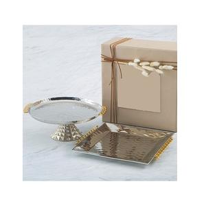 Plateau de service ovale en acier inoxydable, taille personnalisée, pour desserts, thé, café et en-cas, best-seller - Product Image 4