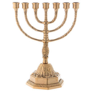 Candelabro de 3 Brazos en Latón, Artículos Religiosos, Brassworld India - Product Image 3