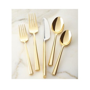 Different Design <b>Cutlery</b> <b>Set</b> Handmade Brass Gold Color Spoon <b>Set</b> For Hotel And Restaurant Kitchenware Use - Product Image 2