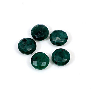 Lote al por Mayor de 5 Piezas de Piedras Preciosas de Corindón Esmeralda con Corte Briolette Redondo de 8 mm, 13.35 Quilates, Piedras Sueltas Naturales en Modelo IG19492 de Ishu Gems - Product Image 1
