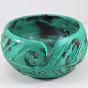 Soporte para bolas de hilo, cuencos de madera con aspecto antiguo para tejer a ganchillo, disponible en varios tamaños de la India - Product Image 1