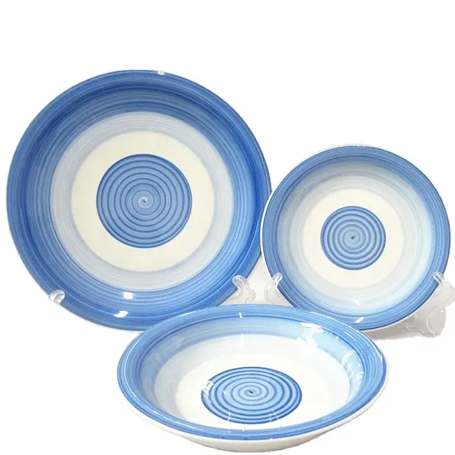 ceramic dinner set children colorful matt ceramic Ocean Nautical Design Dinner Set Crockery Tableware Ceramic Porcelain