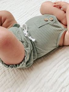 Chaleco de algodón orgánico acanalado unisex para niños, conjunto de bombachos, y Oekotex GOTS, certificado, 100% - Product Image 6