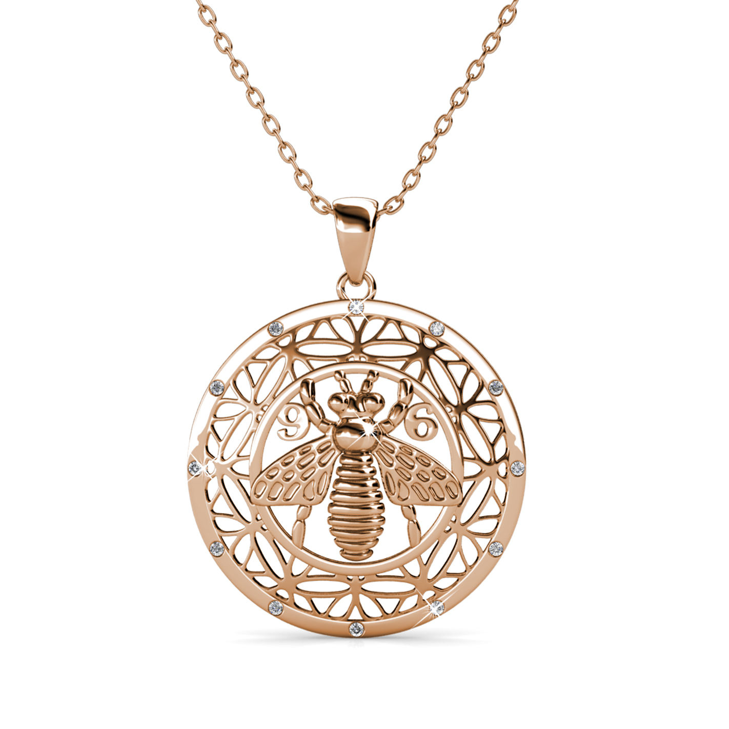 S925 With 18k Rose Gold Plated Luxury Brand Inspired Necklace