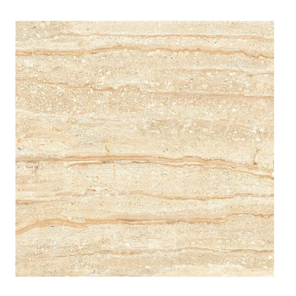 Classico Travertine HYE Đá Cẩm Thạch Mexico Travertine Màu Be Gạch Lát Sàn 60X60Cm 600X600Mm 600*600Mm Sơn Bóng Hoàn Thiện Sứ