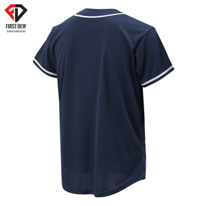 Maillot de Baseball avec Logo personnalisable pour hommes, manches mi-longues, col en V, maille Polyester, fabriqué au pakistan, nouvelle collection, 100%, 2022 - Product Image 4