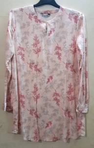 Camisas de viscosa de manga larga con medio botón y cuello alto para mujer, estilo casual de verano, de marca de alta gama, lotes de stock de Bangladesh - Product Image 3