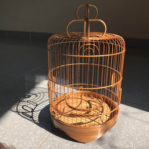 Cage pour les perroquets de maison et le jardin, cage en bambou pour les oiseaux - Product Image 1