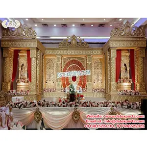 Mandapam de fibra de boda de Malasia Mandap Maharaja de fibra de boda de lujo Mandapam para Kalyanam Australia - Product Image 1