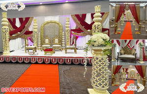 Mandap ผ้าคลุมหนวดงานแต่งในเอเชียใต้,Mandap แนวคิดการแต่งงานแบบดั้งเดิมสำหรับพิธีจัดแต่งสวนกลางแจ้งในสหรัฐอเมริกา - Product Image 4