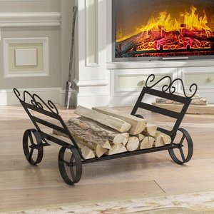 Support de stockage de bûches en métal avec grande forme parfait pour les accessoires de placement de bois de chauffage intérieur extérieur de qualité de luxe - Product Image 6