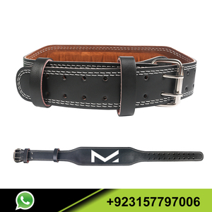 Gym Leather Belt New Arrival Black Genuine Leather Training Bodybuilding Gym Weightlifting Workout Belt - Product Image 2