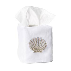 Boîte de mouchoirs à broderies dorées, couvercle, broderie xun - Product Image 1