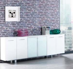 BUROART, archivador de cajones de madera Modular de diseño moderno, 240x40 cm x 97, almacenamiento de grado E1, estantería de oficina, escritorio OEM/ODM - Product Image 2