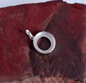 Nueva colección 18MM forma redonda Collet sólido 925 plata esterlina diseñador de moda en blanco asentamiento bisel taza colgante - Product Image 4