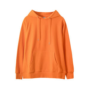 Sudaderas de talla grande personalizadas de alta calidad para hombre Sudaderas con capucha amarillas para correr con logotipo frontal Ropa deportiva de punto de gran tamaño teñida lisa - Product Image 4