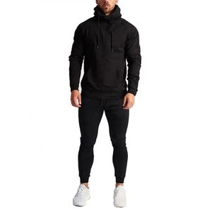 Survêtement en coton personnalisé pour hommes avec sweat à capuche respirant et pantalon de jogging écologique pour vêtements de sport d'hiver - Product Image 4