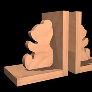 עץ פיל bookend יד כפרי עץ בעלי החיים תומכי ספרים