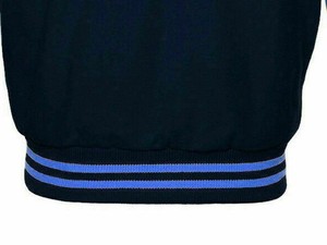 2021 última chaqueta Versity para hombre, ropa azul delgada para hombre con decoración bordada, cierre de cremallera para invierno - Product Image 5