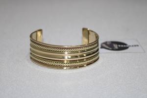 Tradnary Woven Handmade Brass <b>Cuff</b> <b>Bracelet</b> in Golden Color With Copper Wire Design for Women <b>Fashion</b> at Wedding and Parties - Product Image 2