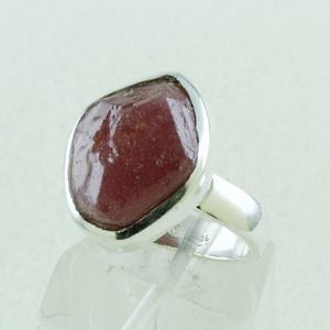 Bague en argent sterling 925 avec pierre précieuse tourmaline rouge sertie clos, bijoux classiques pour fiançailles/mariage/fête/anniversaire, vente en gros - Product Image 2