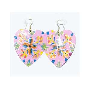 Multicolor Flowers Heart <b>Earrings</b> Jewelry High Quality Resin top rated <b>stud</b> <b>earrings</b> Women Trendy Flower Printed Heart <b>Earrings</b> - Product Image 5
