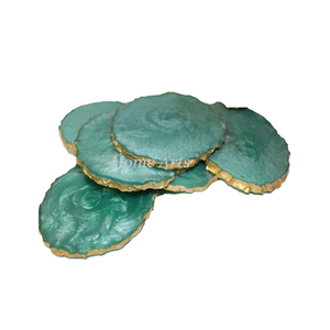 Lot de 6 sous-verres en résine de qualité supérieure, forme et taille personnalisées, ensemble de sous-verres en verre pour la cuisine à domicile - Product Image 3