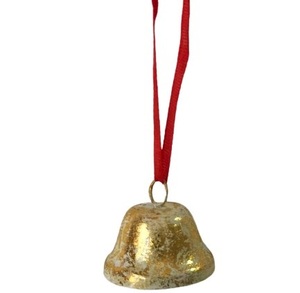 METAL GOLD <b>SMALL</b> <b>BELL</b> CHRISTMAS DECORATION HANGING ORNAMENT for CHRISTMAS DECORATION USE HANGING TREE - Product Image 1