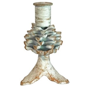 Candelabro de METAL con diseño de flores, soporte para T-LIGHT, color blanco, alta calidad, superventas - Product Image 1