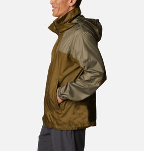 Chaqueta cortavientos impermeable fina transpirable con revestimiento personalizado de alta calidad Unisex, cuello con capucha de bloques de Color Vintage para invierno - Product Image 2